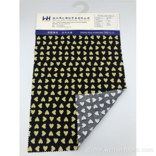 Double-Sided Knitted Cloth Wholesale Double-sided Fabric 100T Mini Yellow Heart Fabrics Manufactory